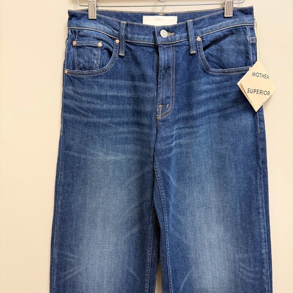 NWT Mother Superior The Down Low Spinner Heel Wide Leg Denim Jean Size 26 - Picture 3 of 9